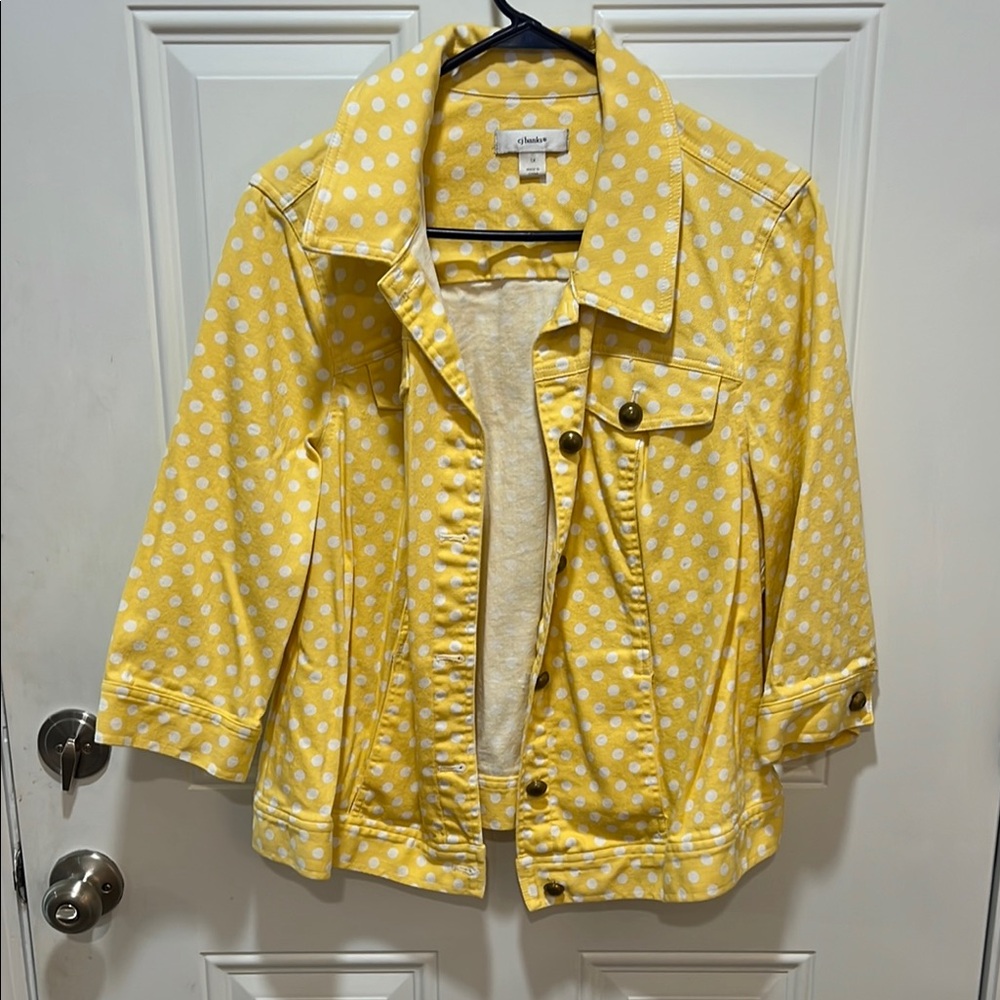 Yellow Polka Dot Women's Jacket